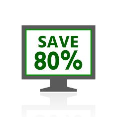 Computer Monitor icon on a white background - FreshSeries N21