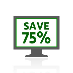 Computer Monitor icon on a white background - FreshSeries N22