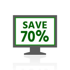 Computer Monitor icon on a white background - FreshSeries N23