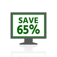 Computer Monitor icon on a white background - FreshSeries N24