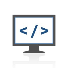Computer Monitor icon on a white background - RoyalSeries N88