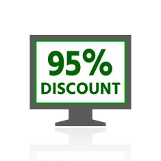 Computer Monitor icon on a white background - FreshSeries N38