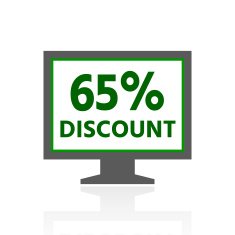 Computer Monitor icon on a white background - FreshSeries N44