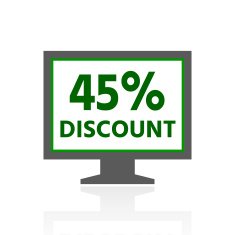 Computer Monitor icon on a white background - FreshSeries N48