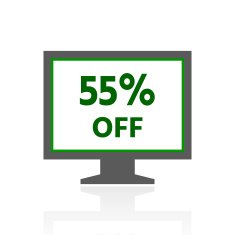 Computer Monitor icon on a white background - FreshSeries N61