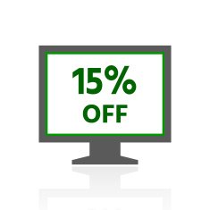 Computer Monitor icon on a white background - FreshSeries N65