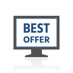 Computer Monitor icon on a white background - RoyalSeries N125