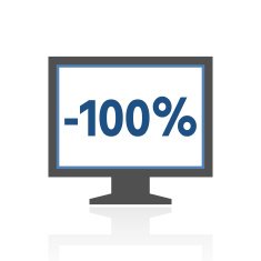 Computer Monitor icon on a white background - RoyalSeries N126