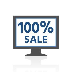 Computer Monitor icon on a white background - RoyalSeries N146
