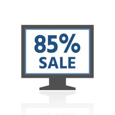 Computer Monitor icon on a white background - RoyalSeries N149