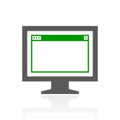 Computer Monitor icon on a white background - FreshSeries N98