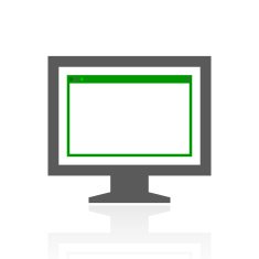Computer Monitor icon on a white background - FreshSeries N99