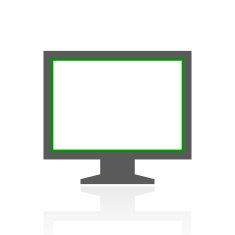 Computer Monitor icon on a white background - FreshSeries N100