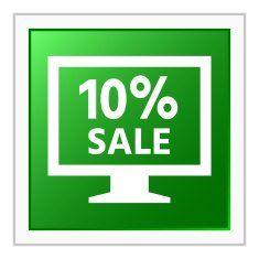 Computer Monitor icon on a square button - FlatSeries N15
