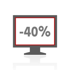 Computer Monitor icon on a white background - ProSeries N154