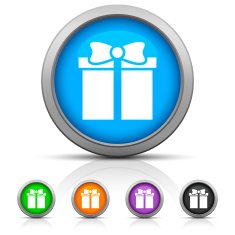 Gift Box icon on round buttons - GlossSeries