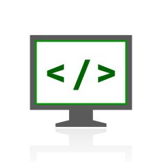 Computer Monitor icon on a white background - FreshSeries N104