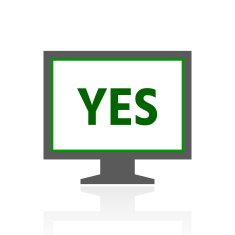 Computer Monitor icon on a white background - FreshSeries N110