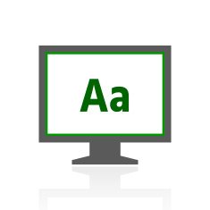 Computer Monitor icon on a white background - FreshSeries N111