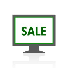 Computer Monitor icon on a white background - FreshSeries N120