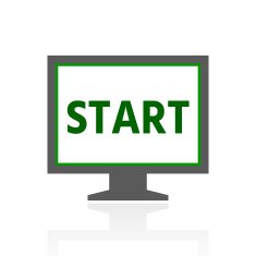 Computer Monitor icon on a white background - FreshSeries N123