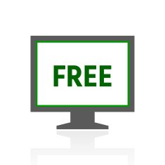Computer Monitor icon on a white background - FreshSeries N128