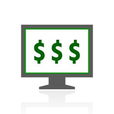 Computer Monitor icon on a white background - FreshSeries N137