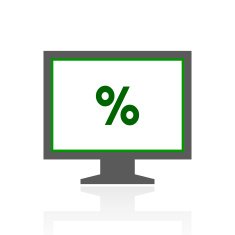 Computer Monitor icon on a white background - FreshSeries N138