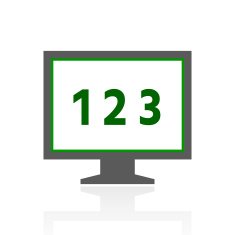 Computer Monitor icon on a white background - FreshSeries N140