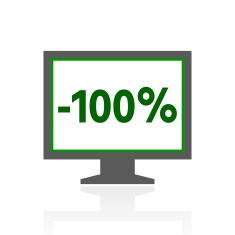 Computer Monitor icon on a white background - FreshSeries N142
