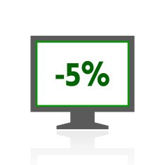 Computer Monitor icon on a white background - FreshSeries N161