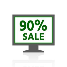 Computer Monitor icon on a white background - FreshSeries N164
