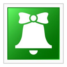 Bell icon on a square button - FlatSeries