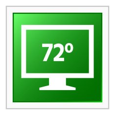 Computer Monitor icon on a square button - FlatSeries N20