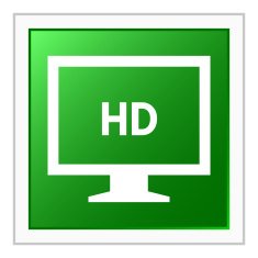 Computer Monitor icon on a square button - FlatSeries N42