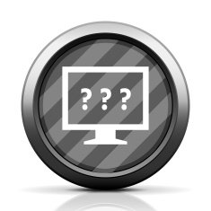 Computer Monitor icon on a round button - EliteSeries N7