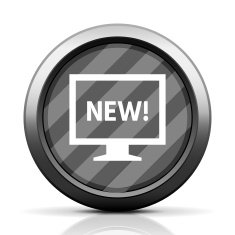 Computer Monitor icon on a round button - EliteSeries N14
