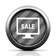Computer Monitor icon on a round button - EliteSeries N19