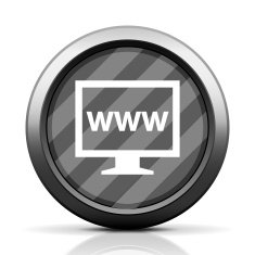 Computer Monitor icon on a round button - EliteSeries N23
