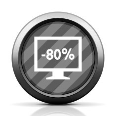 Computer Monitor icon on a round button - EliteSeries N45