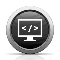Computer Monitor icon on a round button - ElectSeries N4
