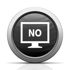 Computer Monitor icon on a round button - ElectSeries N9