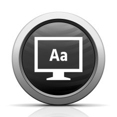 Computer Monitor icon on a round button - ElectSeries N11