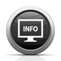 Computer Monitor icon on a round button - ElectSeries N13