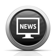 Computer Monitor icon on a round button - ElectSeries N14