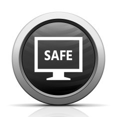 Computer Monitor icon on a round button - ElectSeries N19