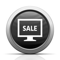Computer Monitor icon on a round button - ElectSeries N20
