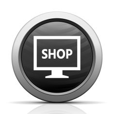 Computer Monitor icon on a round button - ElectSeries N22