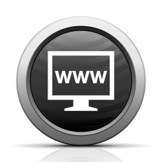 Computer Monitor icon on a round button - ElectSeries N24