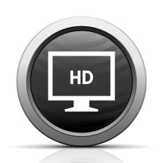 Computer Monitor icon on a round button - ElectSeries N27